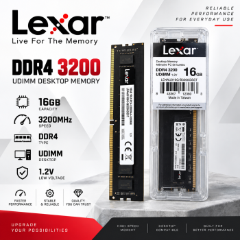 Lexar 16GB 3200MHz DDR4 1.2V Desktop Memory CL22