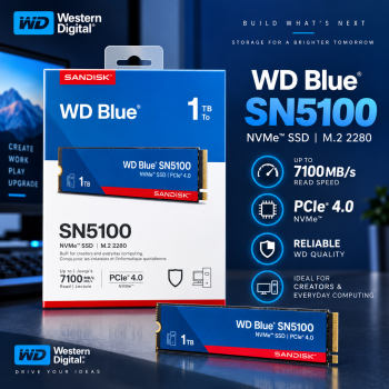 WD Blue SN5100 1TB PCIe Gen4 NVMe M.2 SSD WD Blue SN5100 1TB PCIe Gen4 NVMe M.2 SSD