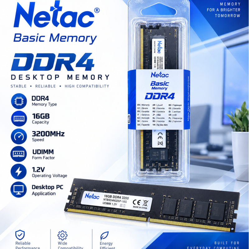 Netac 16GB 3200MHz DDR4 1.2V LAPTOP Memory