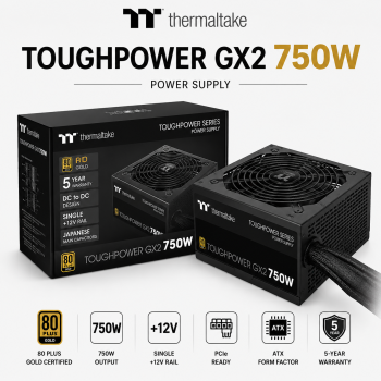 Thermaltake Toughpower GX2 750W 80 Plus Gold ATX Power Supply