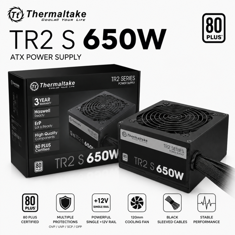 Thermaltake TR2 S 650W 80 Plus ATX Power Supply