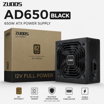 ZUOOS AD650 Black 650W ATX Power Supply