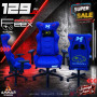 FEEX Subaru Edition Gaming Chair Blue Racing Style Ergonomic Gamer Chair with Adjustable Armrests & Lumbar Support
