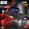FEEX RGB Gaming Table 120x60cm Black Carbon Fiber Gaming Desk with RGB Lights & Ergonomic Design