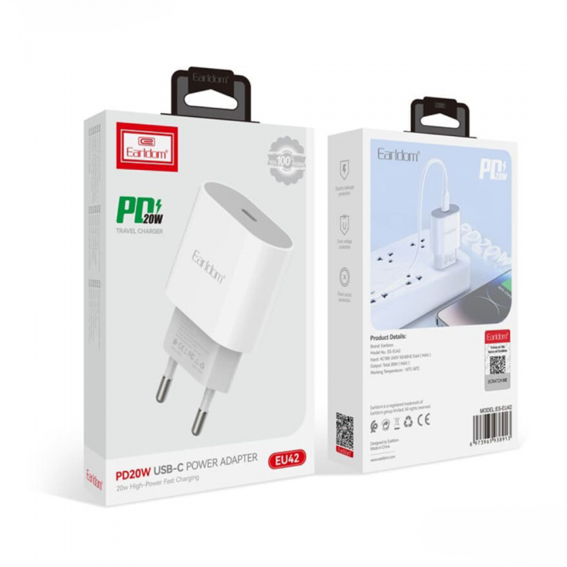 EARLDOM PD20W USB-C POWER ADAPTER ES-EU42