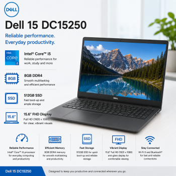 Laptop Dell 15 DC15250 Intel® Core™ i5 8GB DDR4 512GB SSD 15.6" FHD