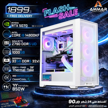 AMMAR PC Intel Core i9 14900KF RTX 5070 Gaming PC – 32GB DDR5 – 1TB SSD