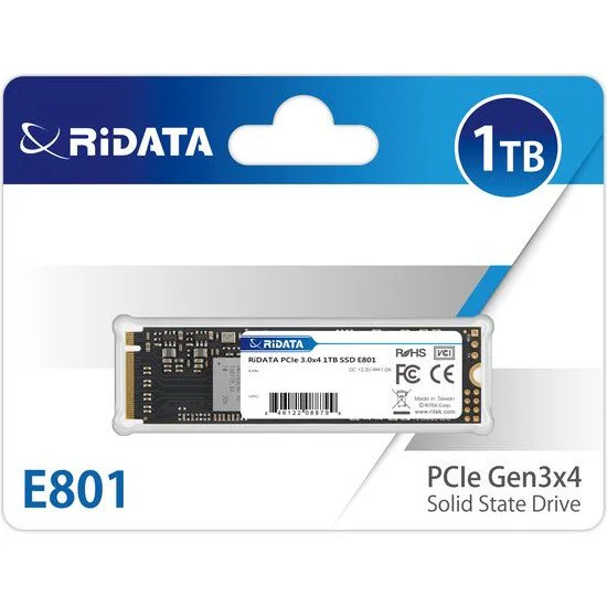 RiDATA E801 1TB PCIe Gen3x4 NVMe M.2 SSD Internal Storage