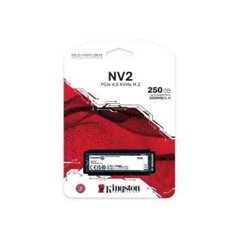 Kingston NV2 250GB PCIe 4.0 NVMe M.2 SSD 3000MB/s Internal Storage Kingston NV2 250GB PCIe 4.0 NVMe M.2 SSD 3000MB/s Internal Storage