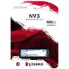 Kingston NV3 500GB PCIe 4.0 NVMe M.2 SSD 5000MB/s Internal Storage