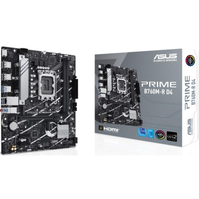 ASUS PRIME B760M-R D4 DDR4 LGA1700 Micro-ATX Motherboard