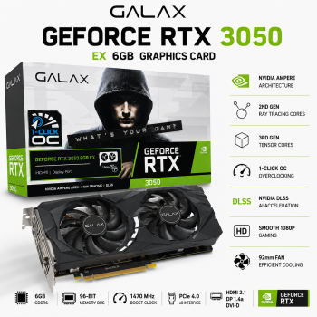 GALAX GeForce RTX 3050 EX 6GB Graphics Card