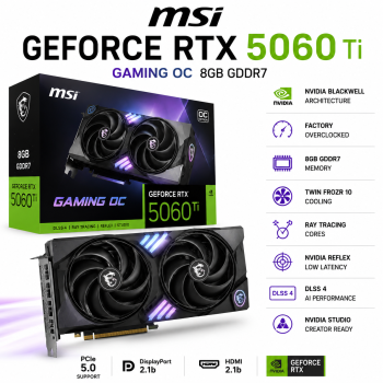 MSI GeForce RTX 5060 Ti Gaming OC 8GB GDDR7 Graphics Card