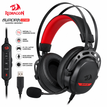 Redragon Aurora H376BR Virtual 7.1 Gaming Headset