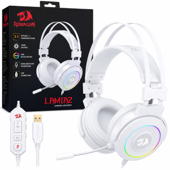 Redragon LAMIA 2 H320 RGB Virtual 7.1 USB Gaming Headset – White