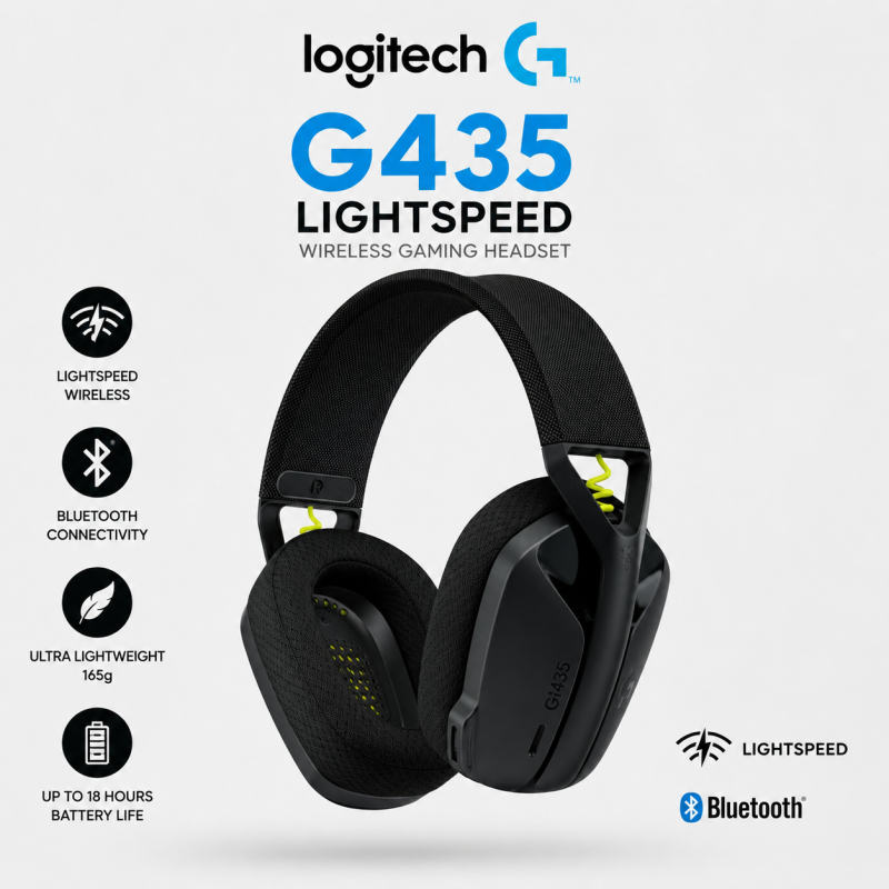 Logitech G435 LIGHTSPEED Wireless Gaming Headset