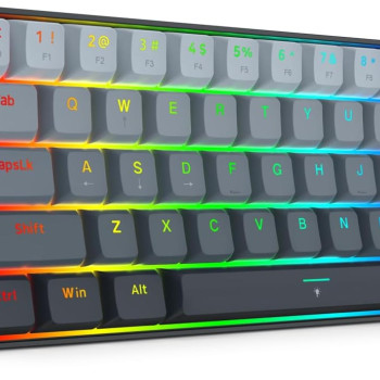 Redragon FIZZ K617GGB Magnetic Switch Rapid Trigger Gaming Keyboard, 60% Wired Mechanical Keyboard w