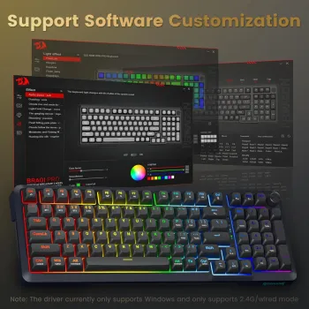 Redragon K688GB RGB PRO Mechanical Gaming Keyboard - Black