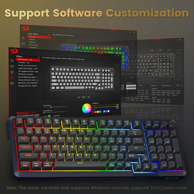 Redragon K688GB RGB PRO Mechanical Gaming Keyboard - Black Redragon K688GB RGB PRO Mechanical Gaming Keyboard - Black