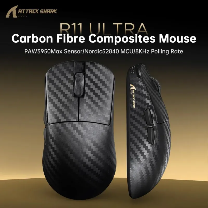 Attack Shark R11 Ultra PAW3950MAX Wireless Gaming Mouse 8KHz